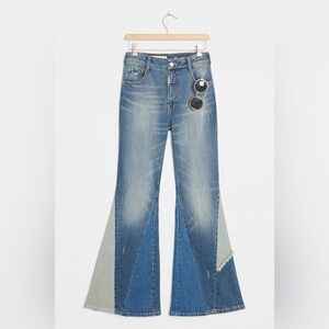 Pilcro ×‎ Patchwork Ultra High-rise Flare Jeans